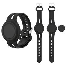 Wasserdichtes Silikonarmband kompatibel mit Airtag Antiverlust-Gerät, Stiftschnallenschutzgehäuse aus Silikon, farbige Silikonversion, weiches Silikon, wasserdicht, staubdicht, kratzfest, super süß und interessant, enthält 2 Silikonhüllen (Hinweis: Nur die Schutzhülle ist enthalten, Airtags sind nicht enthalten)