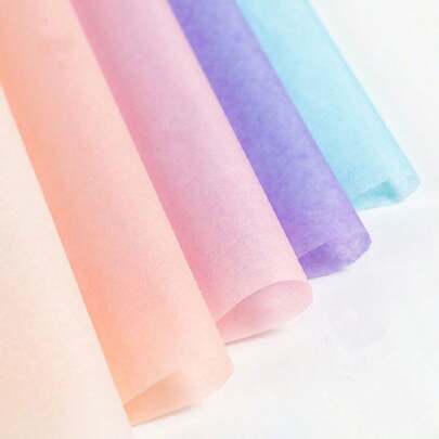 10pcs 50*66cm Thin Paper, Floral Wrapping Paper, Craft Paper For Gift Packaging, DIY Handicrafts, Suitable For Flower Shop Bouquet Packaging, Wedding Decoration