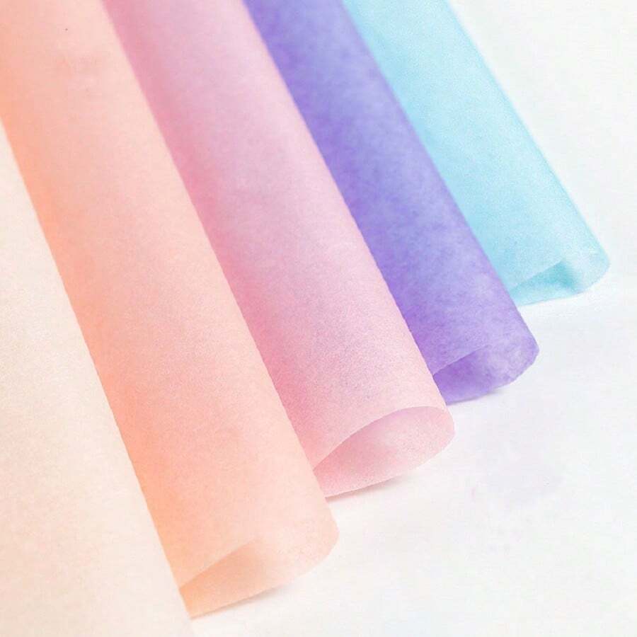 10pcs 50*66cm Thin Paper, Floral Wrapping Paper, Craft Paper For Gift Packaging, DIY Handicrafts, Suitable For Flower Shop Bouquet Packaging, Wedding Decoration