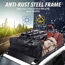 64 Inches Universal Roof Rack Cargo Carrier - Black - View 7