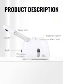 K·SKIN KSKIN家用便攜式臉部蒸氣儀美容面部噴霧器Spa蒸氣儀奈米臉部蒸氣儀 - 英規插(220-240V) - 查看 3