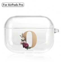 硅胶耳机盒兼容 Airpods Pro 印刷金色字母无线蓝牙耳机充电盒保护套 - AirPods Pro (Clear) - 查看 15