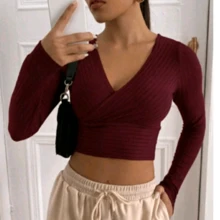 Women Tank Tops & Camis - 酒紅色 - 查看 2