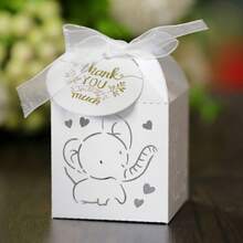 20pcs Gift Box Elephant Favors For Guests Blue/Pink/White Party Favor Boxes With Thank You Card And Ribbon For Birthdays Wedding Bridal Shower Favor Anniversary Party - Multicolor - View 9