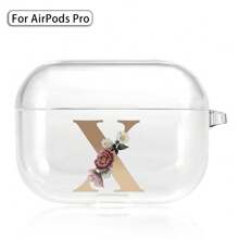 硅胶耳机盒兼容 Airpods Pro 印刷金色字母无线蓝牙耳机充电盒保护套 - AirPods Pro (Clear) - 查看 36