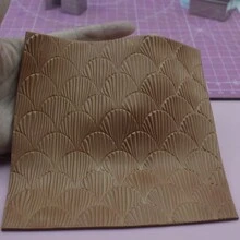 Water Wave Ripple Art Design Imprint Mold, Handmade DIY Soft Clay Jewelry Texture Making Embossed Stamp, Raised Relief Texture Effect
