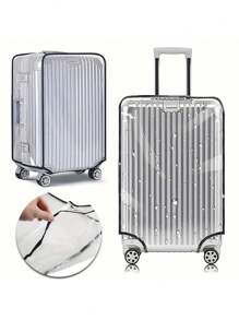 Transparent Suitcase Cover - Waterproof, Dustproof, Lightweight Protector - Essential Travel Accessory For Luggage Preservation And Security,Bag,Organizer,Storage - Multicolor - View 2