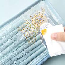 双层透明铅笔盒，大容量，考试专用，美观实用，文具包，生活用品收纳包，化妆品收纳包 - 彩色 - 查看 5