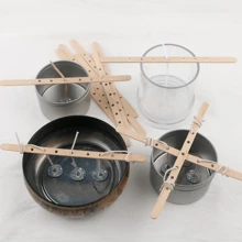 5/10/20/250pcs Wooden Candle Wick Holders, Candle Wicks Centering Device, Candle Wick Bars, Wick Holders For Large & Multiwick Candles. - Apricot - View 5