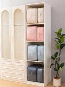 Compressed Quilt Storage Bag, Large Capacity Luggage Organizer For Clothes, Moving & Packing Bag School Organizer Bags Teacher Storage Bags Drawer Wardrobe Organizer Closet Storage Quilted Bag Under-Bed Organizer Box Drawer/Wardrobe Organizer/Closet Storage/Quilted Bag Under-Bed Organizer Box/Divider Clothes Bin Bag Clothes For Home Bedroom/Back To School/Dorm/For Sundries/Underwear/Bra/Clothes/Lingerie/Panties/Pants/Jeans/Socks/T-Shirt/Dress/Shoes/Foldable 6/7/11 Grids/Packing Essentials/Cover For Clothes Storage Clothing Storage BoxStorage Containersorganization And Storage Organizer Storage Containers Storage Bins For Bedroom For Blankets Beddings Comforter Pillow Toys - Grey - View 2