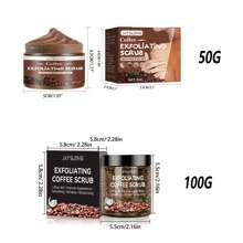 JAYSUING 50g/100g Coffee Body Scrub, Deep Cleansing Exfoliator, Removes Dead Skin, Relieves Skin Fatigue, Leaves Skin Refreshed And Soft, Suitable For Use During Bathing - Black - View 8
