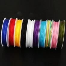 10 Rolls/Pack 100 Yards Colorful Non-Elastic Nylon Beading Cord,0.8mm Multicolor Beaded Thread String For Beading Necklace Bracelet Making Diy Jewelry Crafts Braided String Macrame Cord