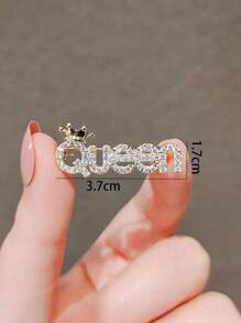 Spilli con strass decorato lettera - Oro giallo - Visualizzare 2