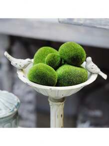 Rocas decorativas de musgo artificial, bolas de musgo verde, piedras de musgo, piedras cubiertas de musgo verde, decoración de musgo falso para arreglos florales, jardines de hadas y manualidades, accesorios para casas de muñecas, decoración de micropaisa-jes del hogar, decoración de jardines, cercas, decoración exterior, festivales, decoración del hogar