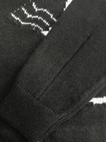 Pulover pentru bărbați, casual, cu model de pisici, din tricot jacquard