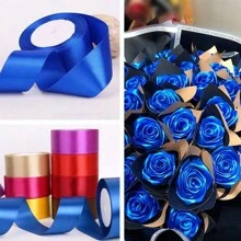 1 Roll 1/1.5/2/4cm Satin Ribbon, 22 Meters, Diy Handmade Rose Flower Material, Cake Box Packaging Ribbon, Flower Bouquet Wrapping, Gift Packaging Ribbon, - Width About 4cm - View 2