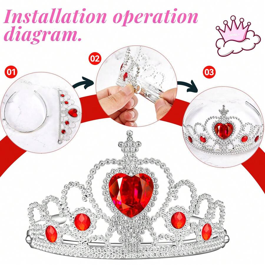 30pcs Tiaras Crown With 10 Organza Bags And 10 Thank You Tags Shower