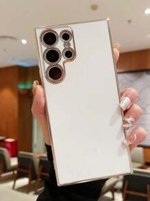 镀金独立钥匙，商务轻薄，表面光滑，边缘镀金，兼容、Galaxy、Moto、OPPO、小米等手机，国际版，非国内版 - 白色 - 查看 2
