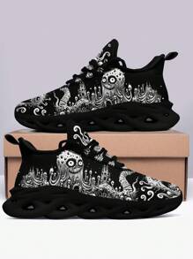 Halloween Cartoon Monster Nam Ngoài trời Thoải mái Thoáng khí Nhẹ Giày thể thao đế mềm, Bao gồm cả cỡ lớn - Nhiều màu - Xem 1