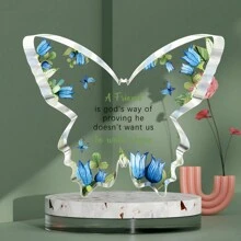 1 pieza, Regalo para amiga especial, Regalo para mejor amiga, Regalo de cumpleaños, Regalo para amigo, Regalo para mi mejor amiga, Regalo de cumpleaños para mejor amiga, Regalo significativo de recuerdo, Regalo de boda de Navidad para una amiga, Hermosa placa acrílica de mariposa - Multicolor - Ver 13