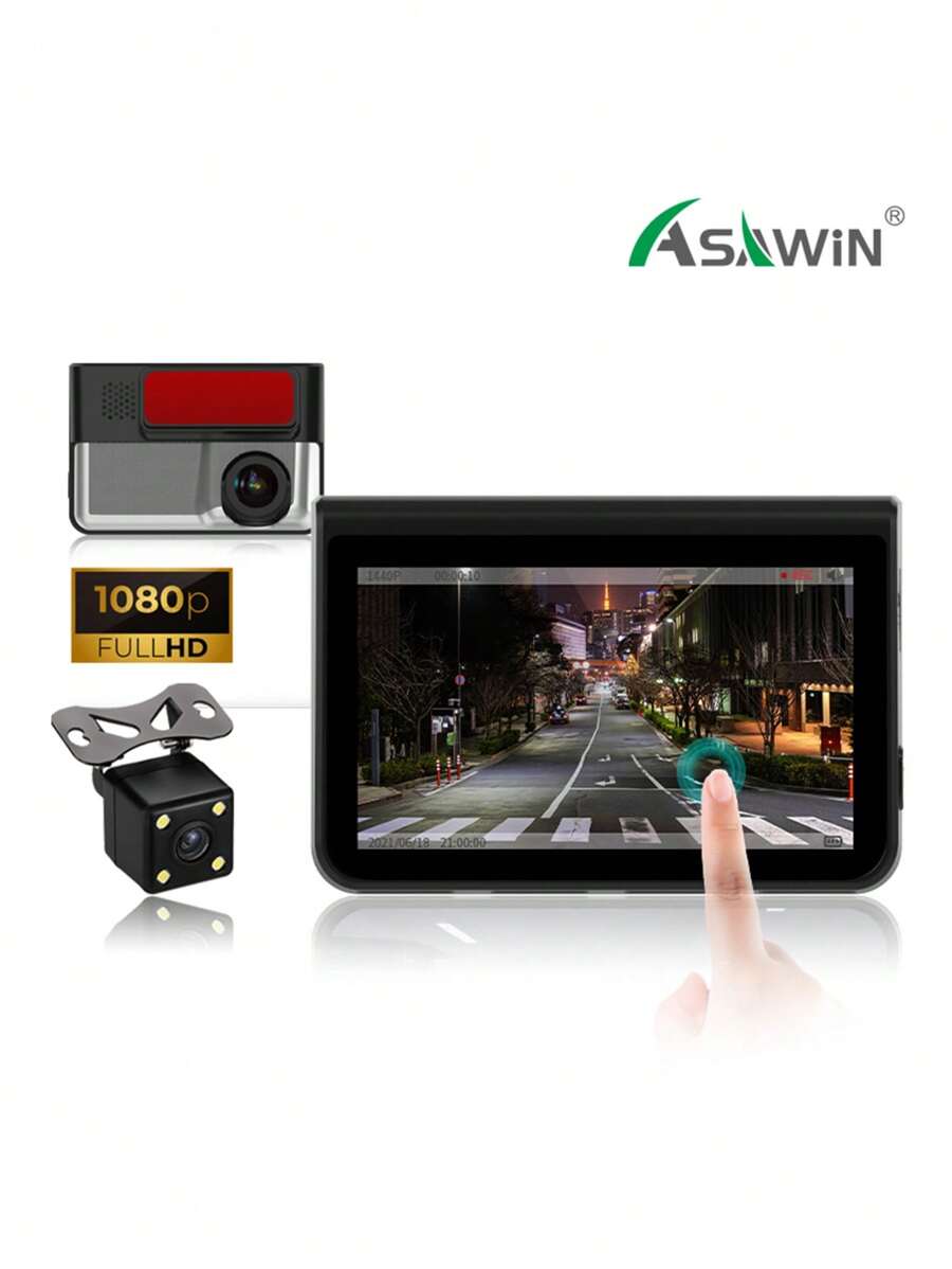 PUREPOWER Cámara DVR Para Automóvil DS04 Full HD 1080p - Negro
