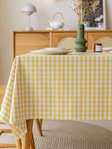 1 pieza Mantel Vintage de Cuadros, estilo moderno y sencillo, tela de poliéster antiarrugas, cubierta cuadrada decorativa para mesa de comedor, cocina, sala de estar, fiestas y picnic