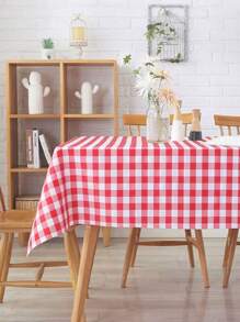 1 pieza Mantel Vintage de Cuadros, estilo moderno y sencillo, tela de poliéster antiarrugas, cubierta cuadrada decorativa para mesa de comedor, cocina, sala de estar, fiestas y picnic