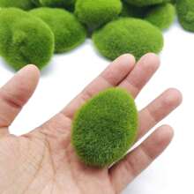Rocas decorativas de musgo artificial, bolas de musgo verde, piedras de musgo, piedras cubiertas de musgo verde, decoración de musgo falso para arreglos florales, jardines de hadas y manualidades, accesorios para casas de muñecas, decoración de micropaisa-jes del hogar, decoración de jardines, cercas, decoración exterior, festivales, decoración del hogar
