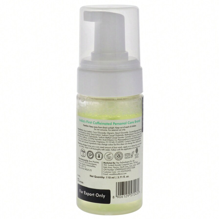 mCaffeine Green Tea Foaming Face Wash Vitamin C By MCaffeine For Unisex