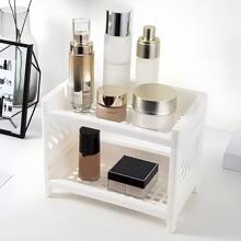 Double Tier Desk Organizer Rack, Vanity Storage Shelf For Kitchen, Bathroom, Office, Dorm - Display Rack, Bookshelf, Tool Holder - Multicolor - View 9