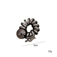 1 buc cravată de păr spiralată cu perle de înaltă calitate în stil coreean, cravată de păr elastică în formă de stea cu stras, accesoriu de păr pentru coadă de cal, frânghie de păr
