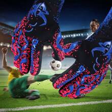 GKHMNEW 青少年和成人足球守门员手套，高性能守门员手套，透气足球手套，适合训练/比赛（尺码 6-10） - 藍色 - 查看 8