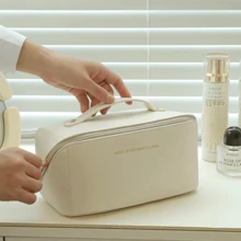 Túi đựng đồ trang điểm di động dung tích lớn dành cho nữ, phong cách Ins Sense, sản phẩm du lịch tiện dụng, túi đựng mỹ phẩm - Nhiều màu - Xem 4