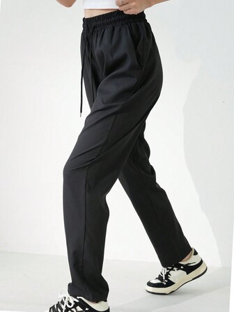 Women'S Breathable Quick-Dry Sports Pants, Loose Fit Thin Silky Tapered Trousers For Summer Tights