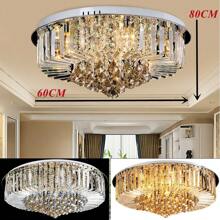 Crystal Chandelier, Ø60CM Premium 9-Lights E14 Luxury Ceiling Light Pendant Lamp Lighting For Living Room Bedroom Hallway Lighting