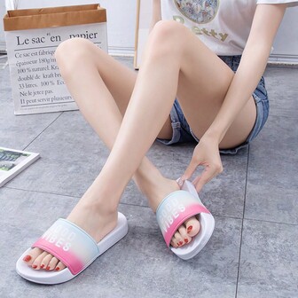 New Summer Gradient Women's Fashion Casual Slippers, Comfortable Anti-Slip Anti-Odor Open Toe Slides