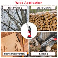 Mini Chainsaw Cordless, 6-Inch 21V Portable Electric Small Handheld Chain Saw,2Pack 2000mAh Rechargeable Battery Powered With Security Lock For Trees Branches Trimming Wood Cutting Tools