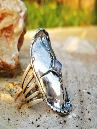 1 pieza Anillo de banda ancha brillante, adecuado para mujeres, perfecto como regalo de aniversario, cumpleaños y fiesta