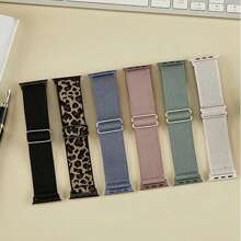 6条/套编织单环表带，兼容 Ultra 38mm 40mm 41mm 42mm 46mm 44mm 45mm 49mm，男女通用；18mm 20mm 22mm通用尼龙弹力表带，兼容三星Galaxy Watch/Garmin Watch/Amazfit Watch/Redmi Watch；柔软可调节尼龙透气运动表带，兼容Fitbit Versa2 Versa3 Versa4