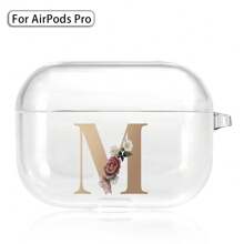 硅胶耳机盒兼容 Airpods Pro 印刷金色字母无线蓝牙耳机充电盒保护套 - AirPods Pro (Clear) - 查看 13