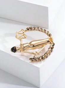 1 pieza Broche de la constelación de Libra de la diosa de la justicia de moda para el uso diario de mujeres - Libra, diosa de la justicia - Ver 5
