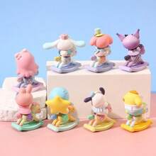 Miniso Personaggi fatti a mano della Dreamland Carousel di Sanrio, combinazioni di personaggi adorabili e caroselli, in materiale ABS, adatti come ornamenti da scrivania e regali per compleanni (1 pezzo, consegna casuale)