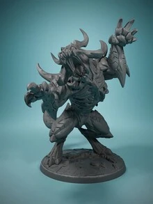 Warugo/Oni Clan Beauty/Rourazaak/Oni Clan Hero Miniatures，龙与地下城，适用于 Pathfinder 和其他棋盘游戏、BRPG、收藏家首选万圣节装饰 - 彩色 - 查看 6