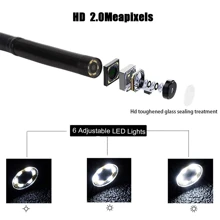 3.9mm 1080P HD WIFI Endoscope Camera For IOS Android Car Pipeline Inspection 6 Adjustable LEDs IP67 Waterproof Hard Cable - Black - View 7