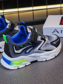 Kinder Lauf Sneaker, bedruckte Spritzer Dekor Sportschuhe für Jungen und Mädchen