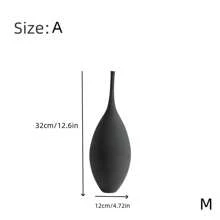 1pc, Creative Ceramic Black Vase For Home Decor, Handmade Textured Ceramic Vase, Modern Black Vase, Minimalism Style Decoration Vase For Bookshelf, Wedding, Gifts, Living Room Bedroom Decoration Ornaments Rama Decoration Rama Birthday Graduation Flower Vase Glass Vase - Black and White - View 4