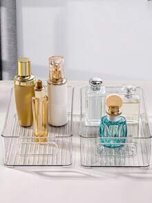 1 Stück transparenter Desktop Organizer aus Acryl, Haushaltsbehälter für Küchen Zubehör - Verschiedenfarbig - Übersicht 8