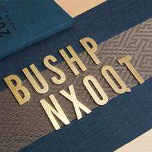 Naklejka na ścianę/drzwi/skrzynkę pocztową z metalu DIY Solid English Letter Decal Applique do lodówki, biura, logo firmy, prezent na powrót do szkoły (z klejem)