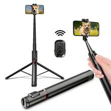 1.83m Integrated Hidden Design Multi-Functional Stable Tripod Selfie Stick - Black - View 4