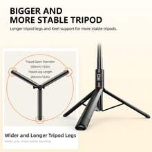1.83m Integrated Hidden Design Multi-Functional Stable Tripod Selfie Stick - Black - View 9